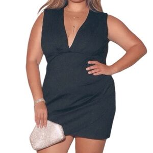 LULU’S sexy wrap dress low cut 1x plus size Cocktail Hour dress NWT